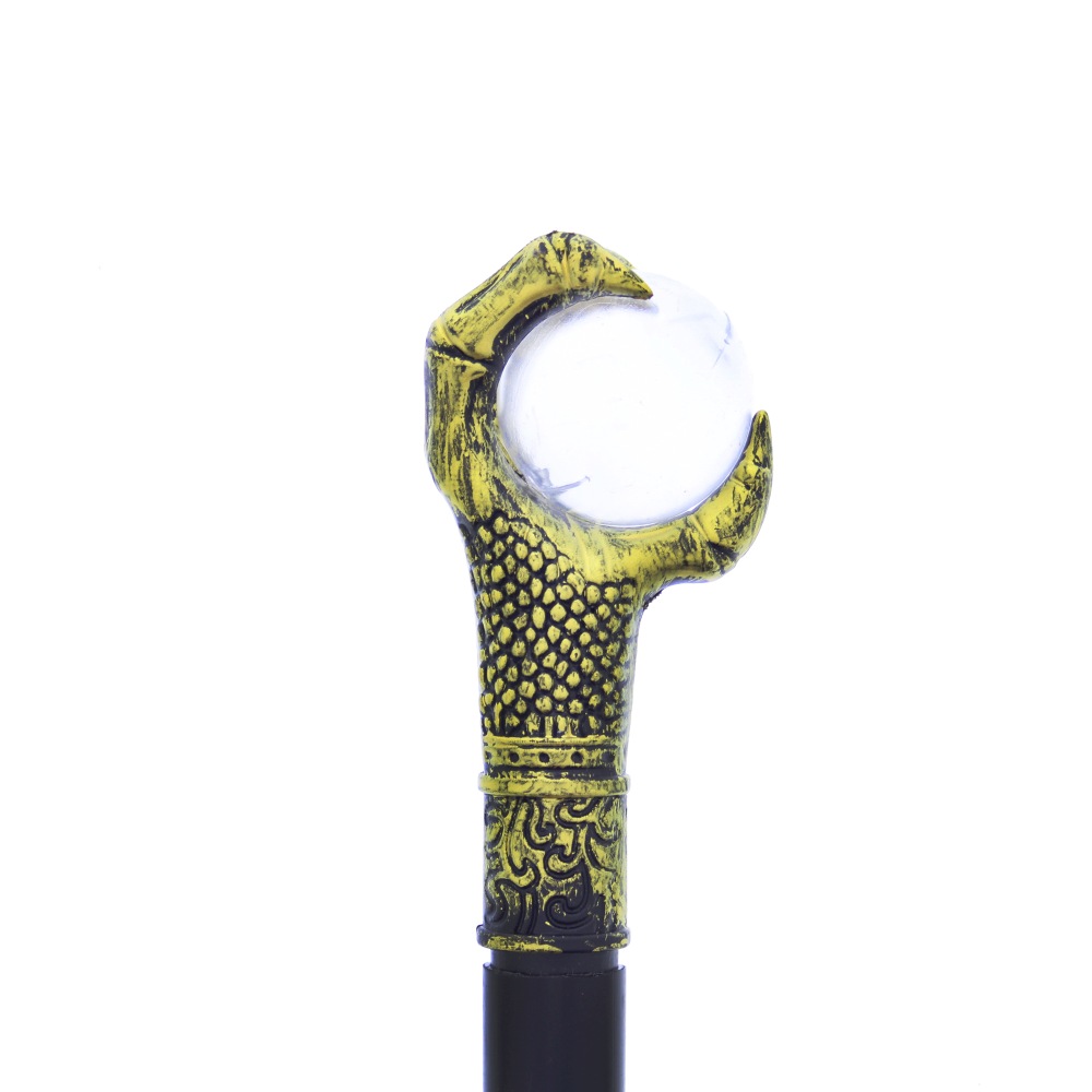 Zac's Alter Ego - Gold Claw with Crystal Ball Canne de costume - Couleur or